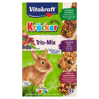 Vitakraft Kräcker Trio-Mix Karma uzupełniająca dla królików miniaturowych 168 g (3 sztuki)