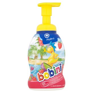 Bobini Pianka do mycia rączek buzi ciała z ekstraktem z owsa malina 300 ml