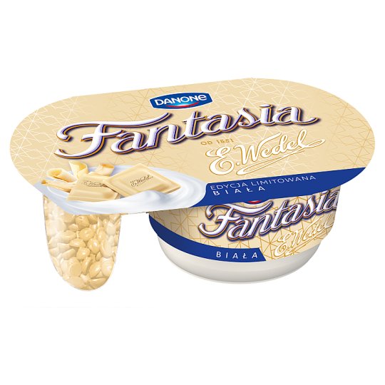 Danone Fantasia biała Jogurt kremowy z kawałkami białej czekolady 103 g