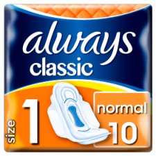 Always Classic Normal Podpaski ze skrzydełkami, 10 sztuk