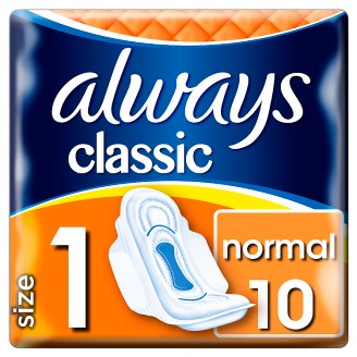 Always Classic Normal Podpaski ze skrzydełkami, 10 sztuk