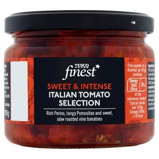 Tesco Finest Suszone pomidory marynowane w oleju słonecznikowym 290 g