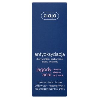 Ziaja Jagody acai Krem na twarz i szyję odżywczo-regenerujący 50 ml