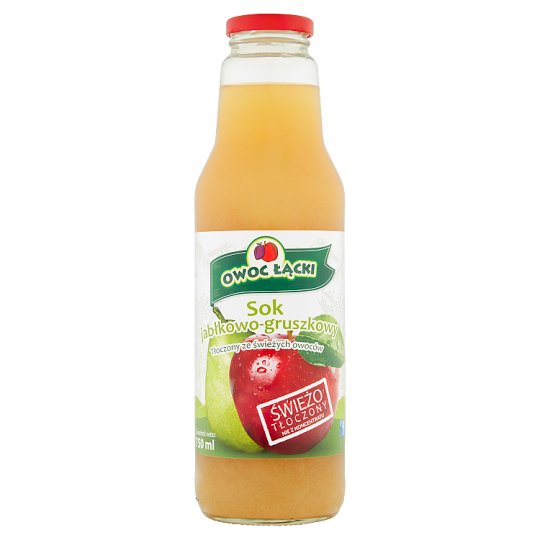 Owoc Łącki Sok jabłkowo-gruszkowy 750 ml