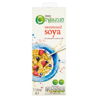 Tesco Organic Napój sojowy słodzony 1 l