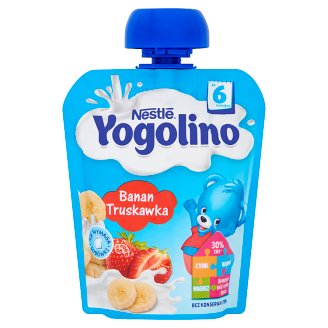 Nestlé Yogolino Deserek owocowo-mleczny banan truskawka po 6 miesiącu 90 g