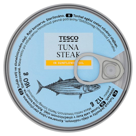 Tesco Tuńczyk jednolity w oleju roślinnym 160 g