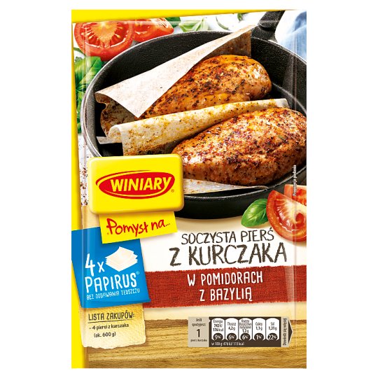 Winiary Pomysł na... Soczystą pierś kurczaka w suszonych pomidorach z bazylią 24,4 g