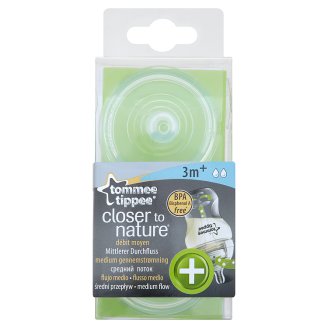 Tommee Tippee Closer to Nature Smoczek antykolkowy o średnim przepływie od 3 m 2 sztuki