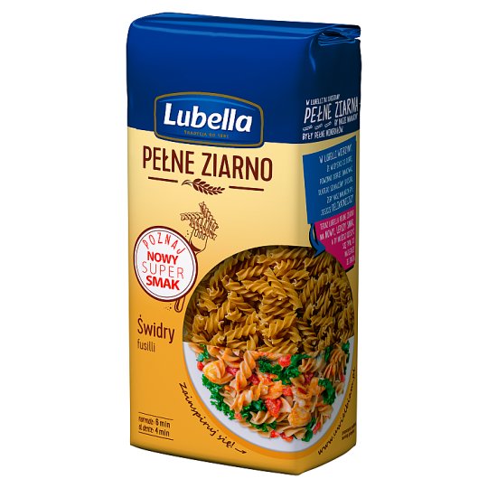 Lubella Pełne Ziarno Makaron świdry fusilli 400 g