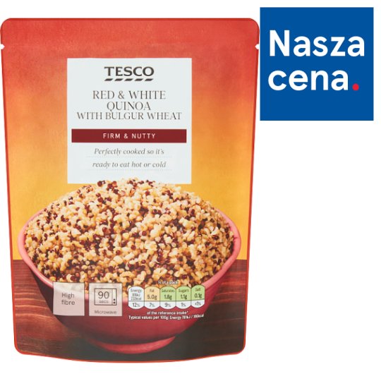 Tesco Mieszanka komosy białej pszenicy bulgur i komosy czerwonej 250 g