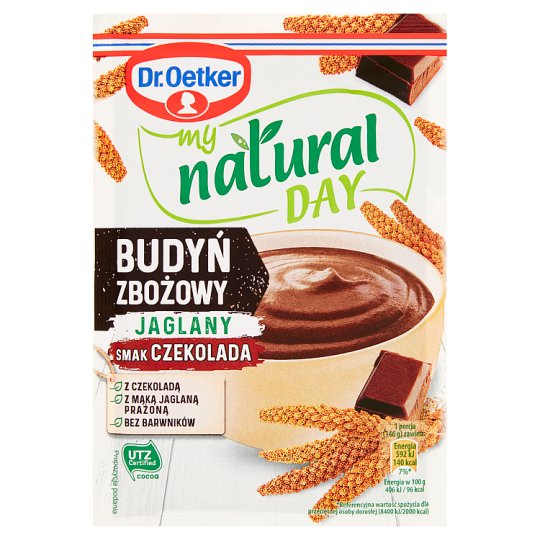Dr. Oetker My Natural Day Budyń zbożowy jaglany smak czekolada 56 g