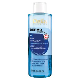 Delia Cosmetics Dermo System Płyn dwufazowy do demakijażu okolic oczu i ust 200 ml