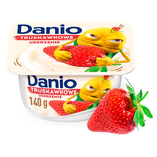 Danone Danio Serek homogenizowany truskawkowy 140 g