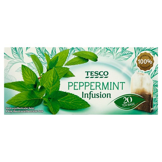Tesco Peppermint Infusion Herbatka ziołowa 40 g (20 torebek)