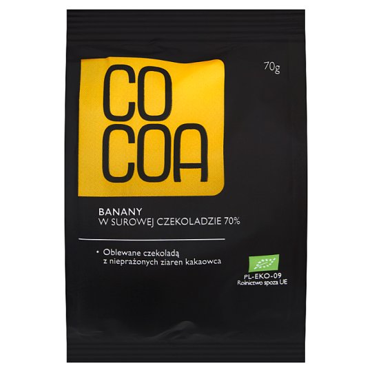 Cocoa Banany w surowej czekoladzie 70% 70 g