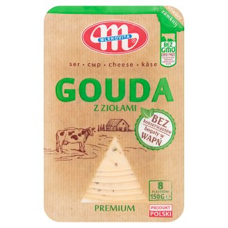 Mlekovita Gouda z ziołami Ser w plastrach 150 g