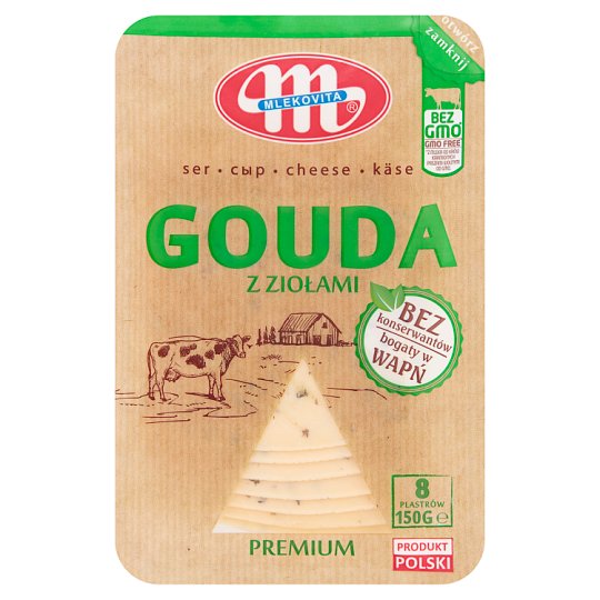 Mlekovita Ser Gouda z ziołami premium 150 g