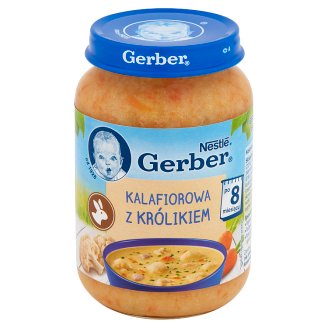 Gerber Kalafiorowa z królikiem po 8 miesiącu 190 g