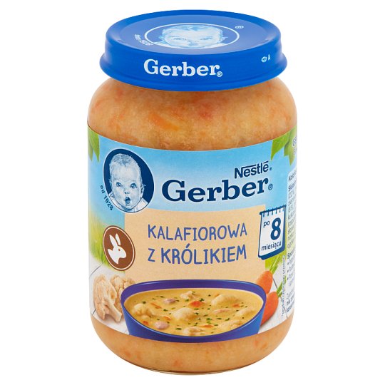 Gerber Kalafiorowa z królikiem po 8 miesiącu 190 g