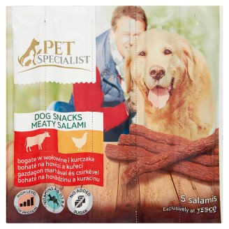 Tesco Pet Specialist Karma dla dorosłych psów paluszki bogate w wołowinę i kurczaka 55 g (5 sztuk)