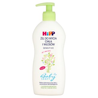 HiPP Babysanft Sensitive Żel do mycia ciała i włosów od 1. dnia życia 400 ml