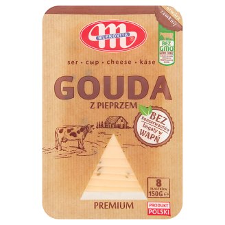 Mlekovita Gouda z pieprzem Ser w plastrach 150 g