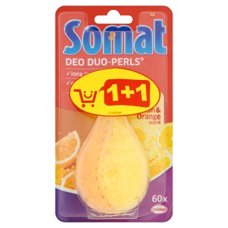 Somat Deo Duo-Perls Odświeżacz do zmywarek cytrynowo-pomarańczowy 2 x 17 g