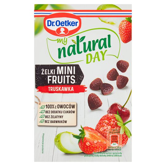 Dr. Oetker my natural day Żelki mini fruits truskawka 30 g