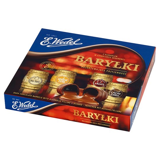 E. Wedel Baryłki z alkoholem w czekoladzie deserowej 200 g