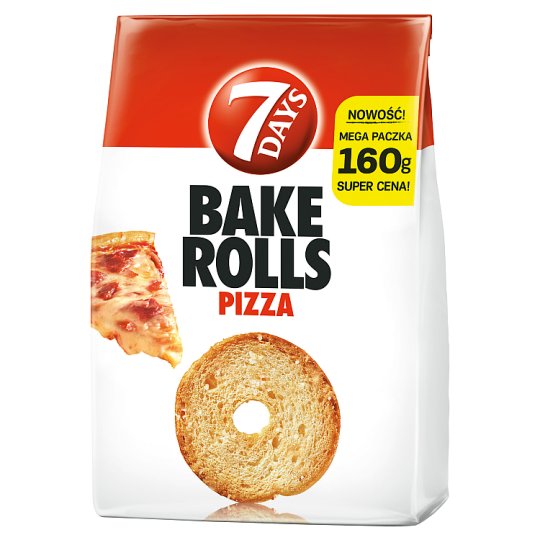 7 Days Bake Rolls Chrupki chlebowe o smaku pizzy 160 g