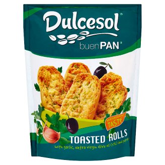 Dulcesol Pieczone bułeczki z ekstra dziewiczą oliwą czosnkiem i pietruszką 160 g