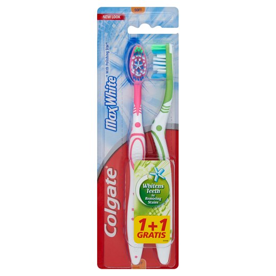 Colgate Max White Szczoteczka do zębów miękka 2 sztuki