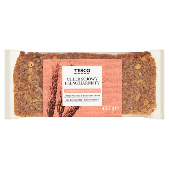 Tesco Chleb sojowy pełnoziarnisty 450 g