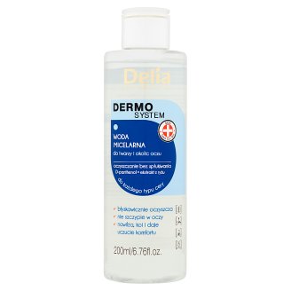 Delia Cosmetics Dermo System Woda micelarna do twarzy i okolic oczu 200 ml