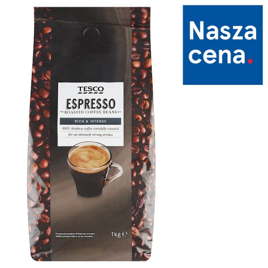 Tesco Espresso Kawa palona ziarnista 1 kg