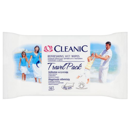 Cleanic Travel Chusteczki odświeżające 40 sztuk