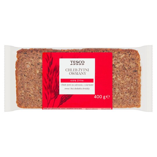 Tesco Chleb żytni owsiany 400 g