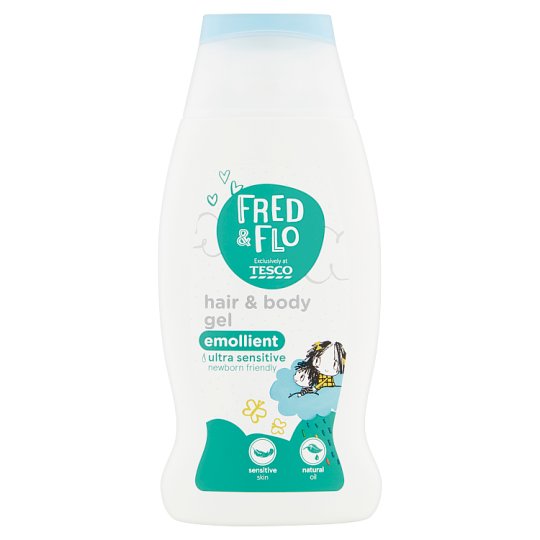 Fred & Flo Łagodny żel do mycia włosów i ciała dla noworodków 2+1 200 ml