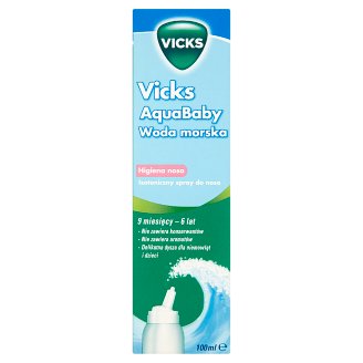 Vicks AquaBaby Woda morska Higiena nosa Izotoniczny spray do nosa 100 ml