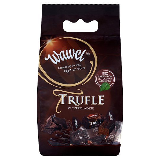 Wawel Trufle w czekoladzie Cukierki o smaku rumowym w czekoladzie 750 g