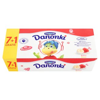 Danone Danonki malina banan Twarożek 400 g (8 sztuk)