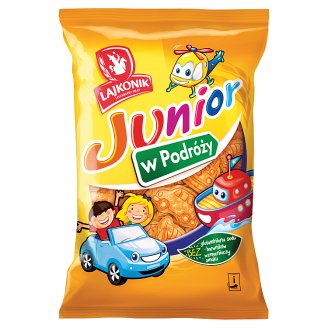 Lajkonik Junior W Podróży Drobne pieczywo o smaku waniliowym 100 g