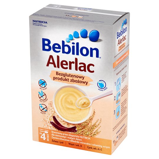 Bebilon Alerlac Bezglutenowy produkt zbożowy po 4 miesiącu 400 g