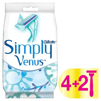Gillette Simply Venus 2 Maszynki jednorazowe do golenia, 4+2 sztuki
