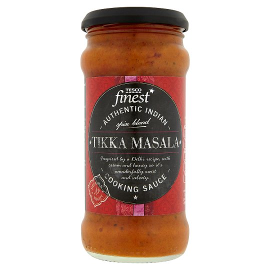 Tesco Finest Pomidorowy sos indyjski Tikka Masala ze śmietaną miodem i ząbkami czosnku 350 g