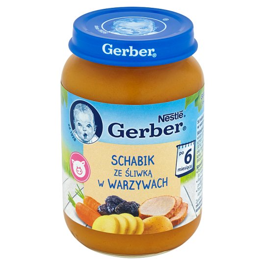 Gerber Schabik ze śliwką w warzywach po 6 miesiącu 190 g