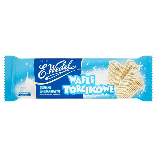 E. Wedel Wafle Torcikowe o smaku śmietankowym 160 g