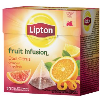 Lipton Fruit Infusion Cool Citrus Orange & Grapefruit Herbatka owocowa 48 g (20 torebek)