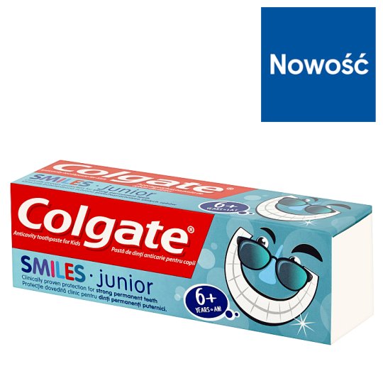 Colgate Smiles Junior Przeciwpróchnicza pasta do zębów dla dzieci 6+ lat 50 ml